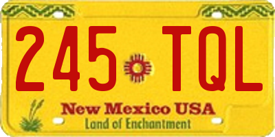 NM license plate 245TQL