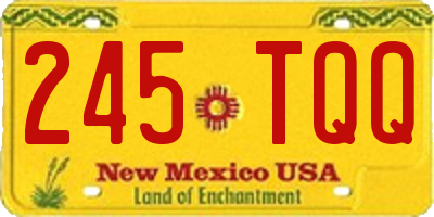 NM license plate 245TQQ