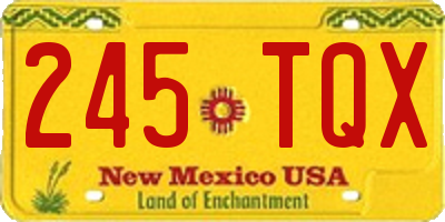 NM license plate 245TQX