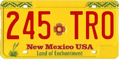 NM license plate 245TRO