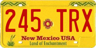 NM license plate 245TRX