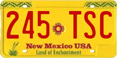 NM license plate 245TSC