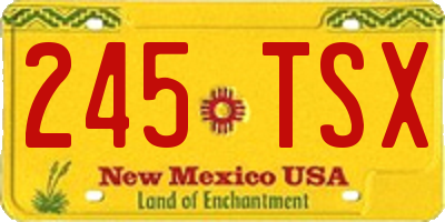 NM license plate 245TSX