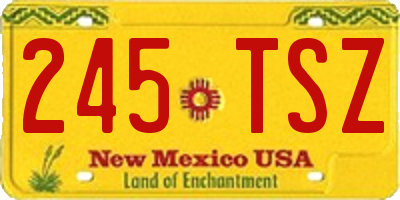 NM license plate 245TSZ