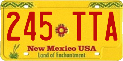 NM license plate 245TTA