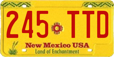 NM license plate 245TTD