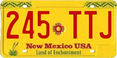 NM license plate 245TTJ