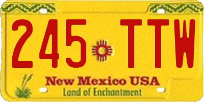 NM license plate 245TTW