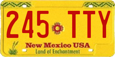 NM license plate 245TTY