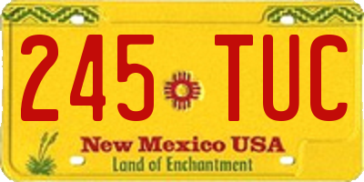 NM license plate 245TUC