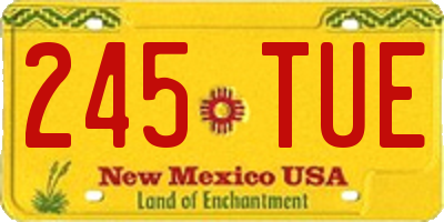 NM license plate 245TUE