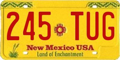 NM license plate 245TUG