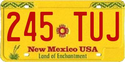 NM license plate 245TUJ