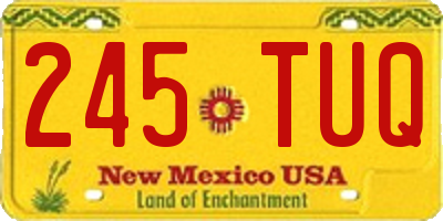 NM license plate 245TUQ