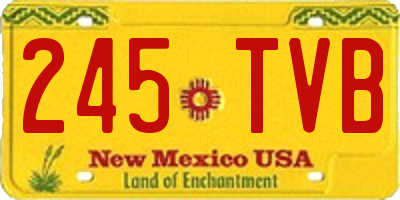 NM license plate 245TVB