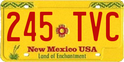 NM license plate 245TVC