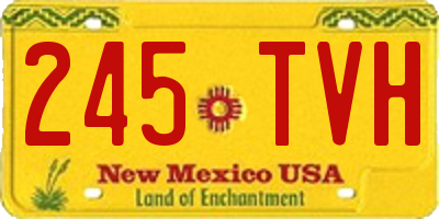 NM license plate 245TVH