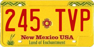 NM license plate 245TVP