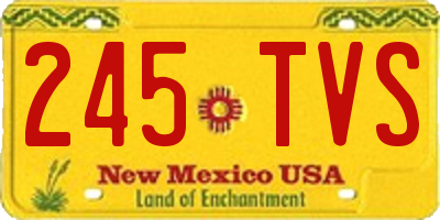 NM license plate 245TVS