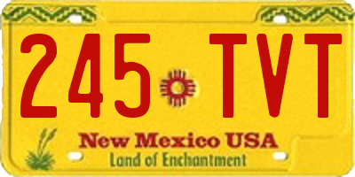 NM license plate 245TVT