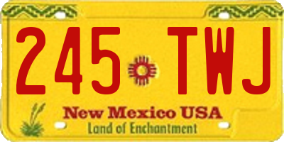 NM license plate 245TWJ