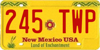 NM license plate 245TWP