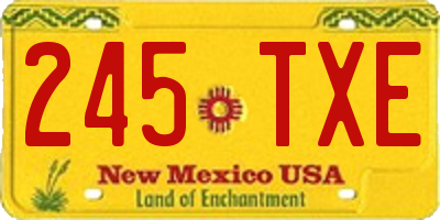 NM license plate 245TXE