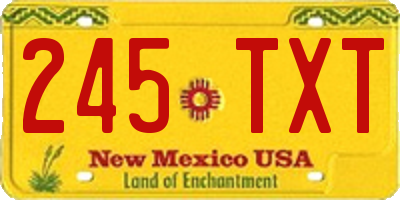 NM license plate 245TXT