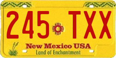 NM license plate 245TXX