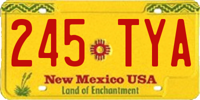 NM license plate 245TYA