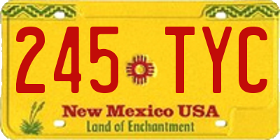 NM license plate 245TYC