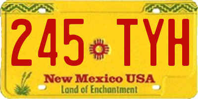 NM license plate 245TYH