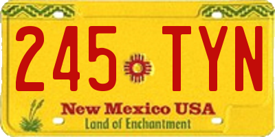 NM license plate 245TYN