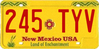 NM license plate 245TYV