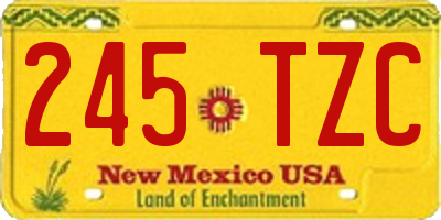 NM license plate 245TZC