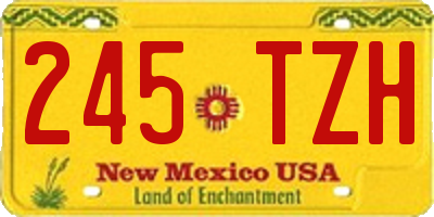 NM license plate 245TZH