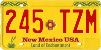 NM license plate 245TZM