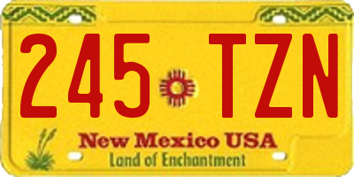 NM license plate 245TZN