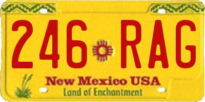 NM license plate 246RAG