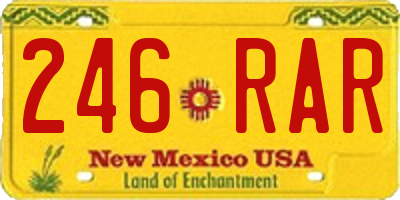 NM license plate 246RAR