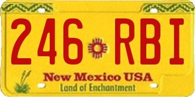 NM license plate 246RBI