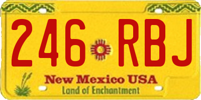 NM license plate 246RBJ