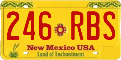 NM license plate 246RBS