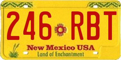 NM license plate 246RBT