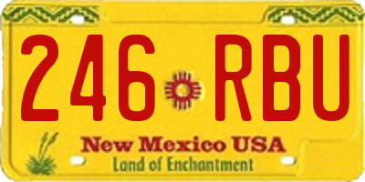 NM license plate 246RBU