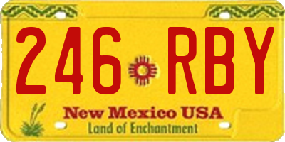 NM license plate 246RBY