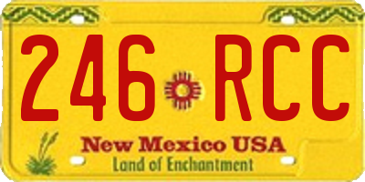 NM license plate 246RCC