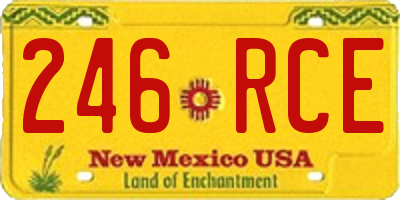NM license plate 246RCE