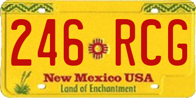 NM license plate 246RCG