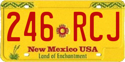 NM license plate 246RCJ